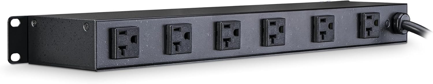 CyberPower CPS1220RM Basic PDU, 100-125V/20A, 12 Outlets, 15ft Power Cord, 1U Rackmount