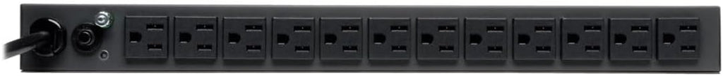 Eaton Tripp Lite PDUMH15 1.4kW Single-Phase Metered PDU, 120V 15A, 13 NEMA 5-15R Outlets, 5-15P Plug, 15 ft Cord, 1U Rackmount LCD Meter, ACE 3 Year Warranty Included