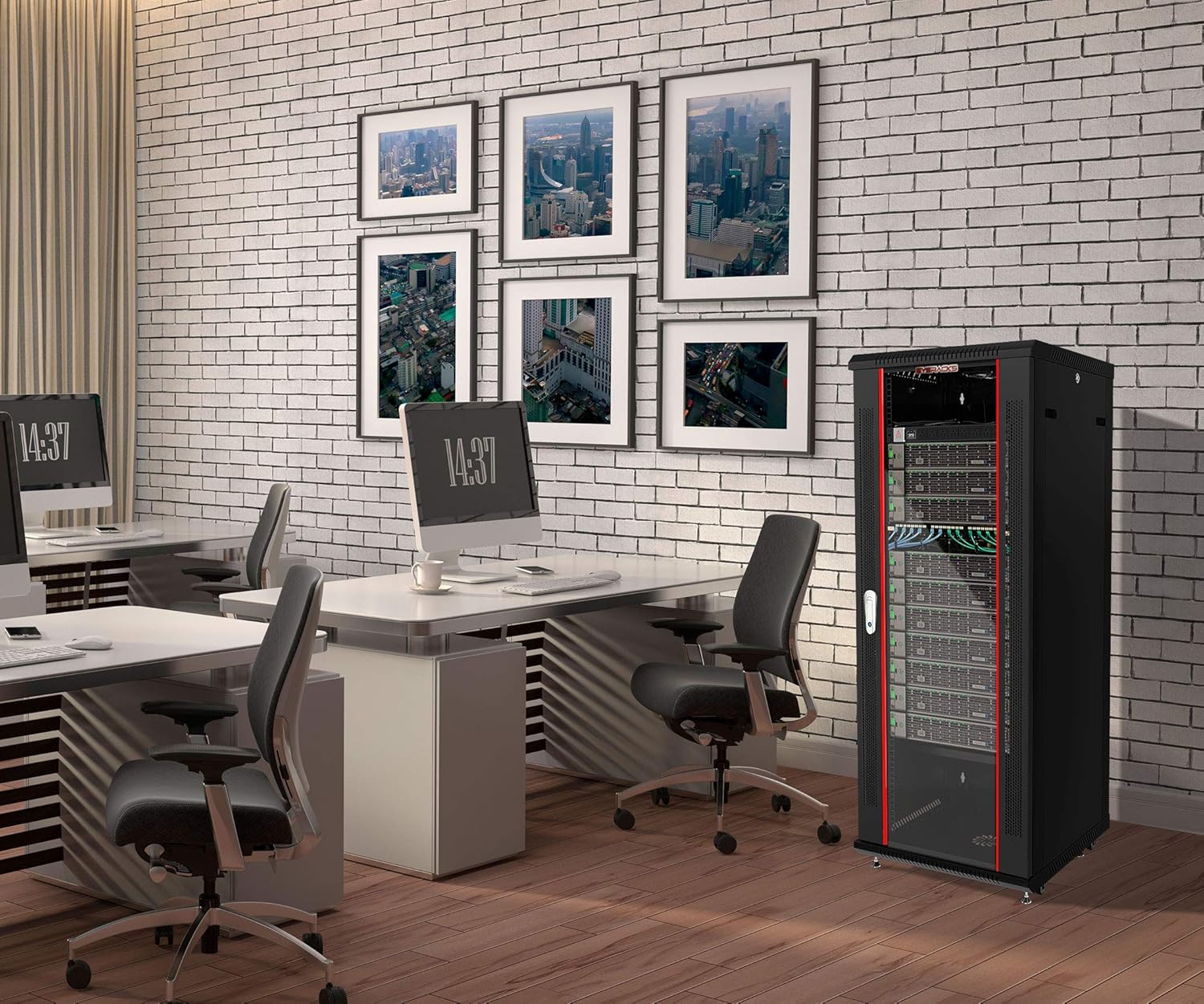 18U Wall Mount Server Rack Cabinet – 19" Network Rack Enclosure, 18" Deep Data Rack Cabinet with Fan, PDU & Shelf for IT Equipment, Switches and Patch Panel