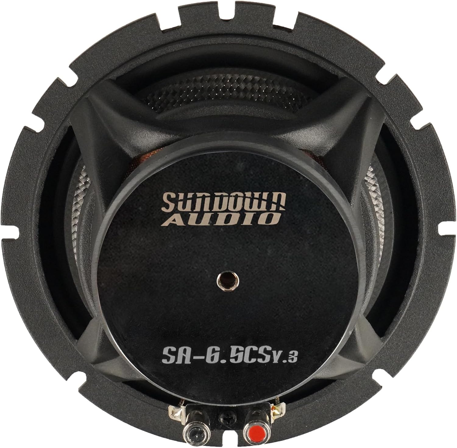 Sundown Audio SA-6.5CS v.3 6.5 in 125-Watt Car Audio Component Speakers, Silk Dome Tweeters, Carbon Fiber Cones, Adjustable Crossovers, for Vehicle Sound Systems, 4-Piece
