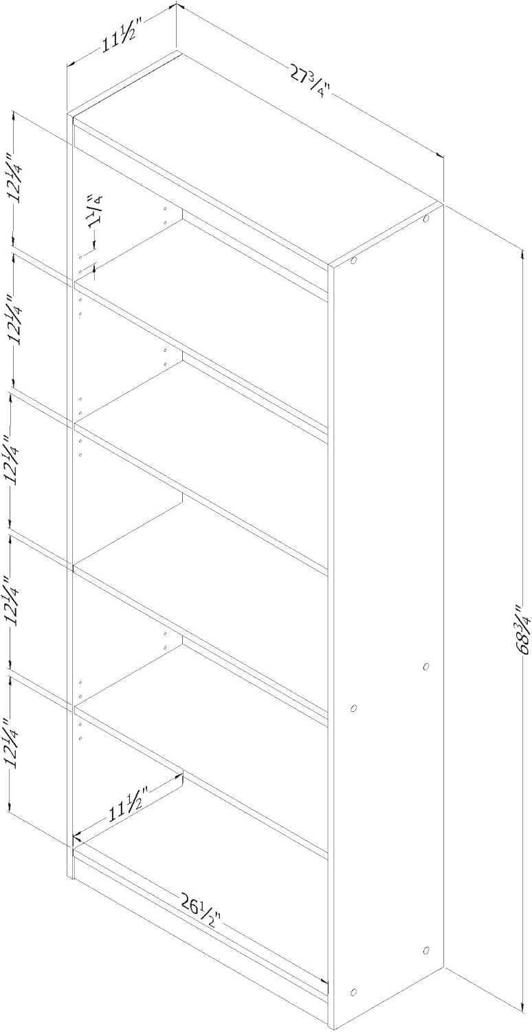 South Shore Axess 5-Shelf Bookcase - Morgan Cherry