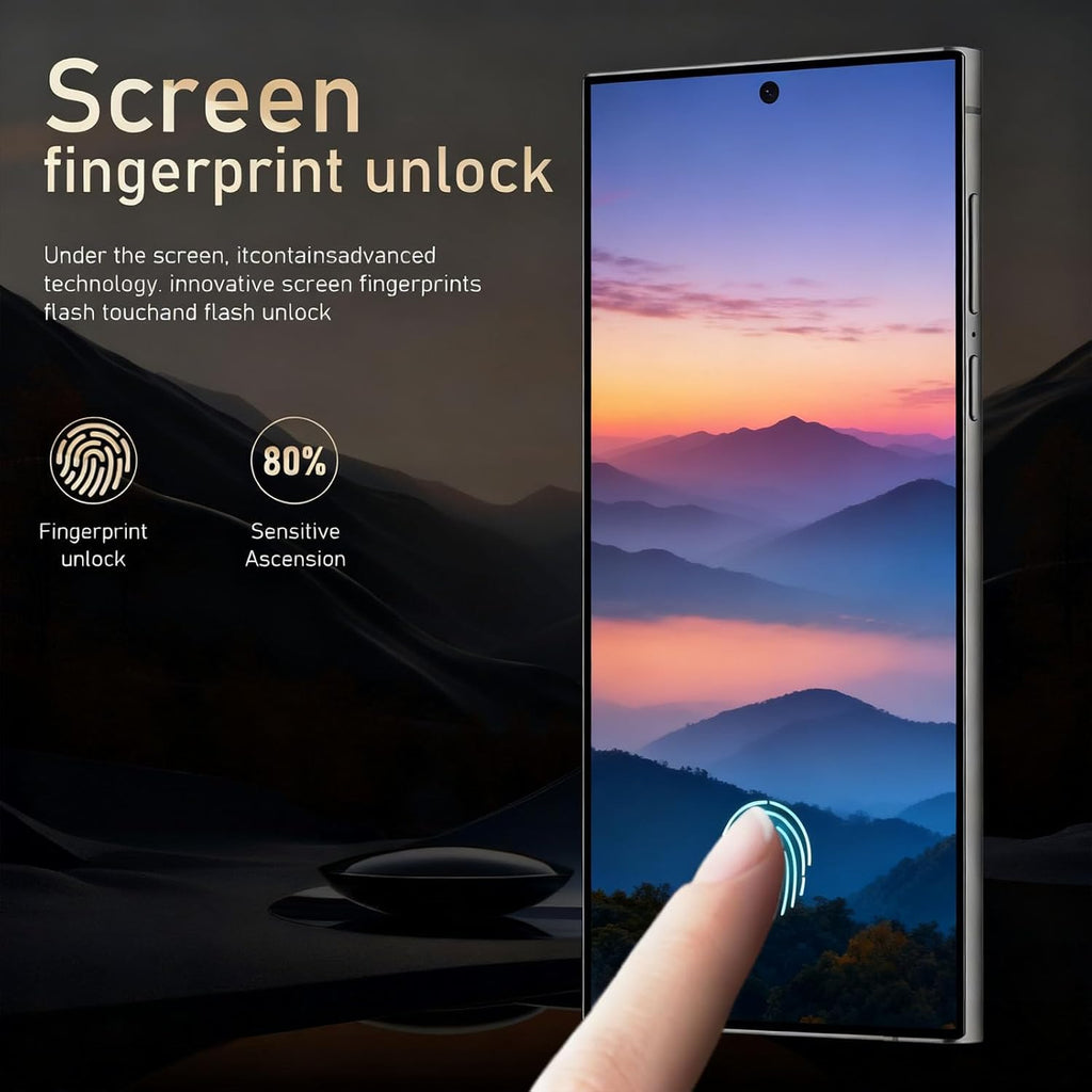 C24 Ultra Unlocked Phones, Android 14.0 Cell Phone, 6800mAh Battery Fast Charging Mobile Phone, 5G Smartphone, 8GB+256GB Dual SIM Dual Standby, Unlocked Phones with Tool Pen (Gold)