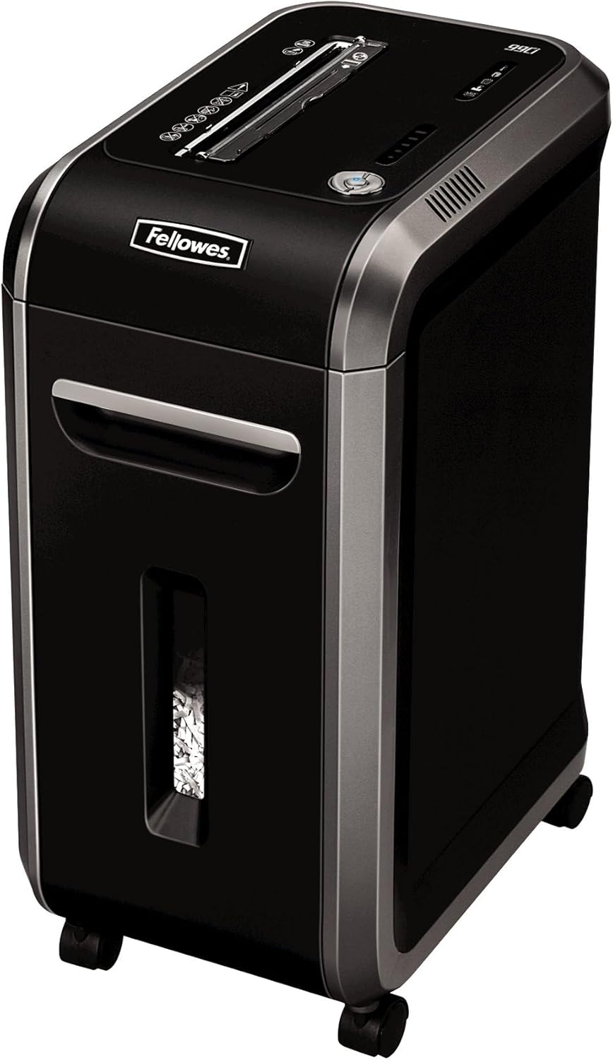 Fellowes Powershred 99Ci 18-Sheet 100% Jam-Proof Heavy Duty Crosscut Paper Shredder Machine for Office and Home, Black/Gray 3229912