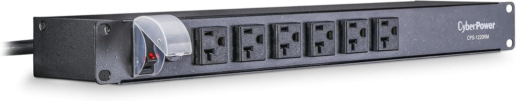 CyberPower CPS1220RM Basic PDU, 100-125V/20A, 12 Outlets, 15ft Power Cord, 1U Rackmount