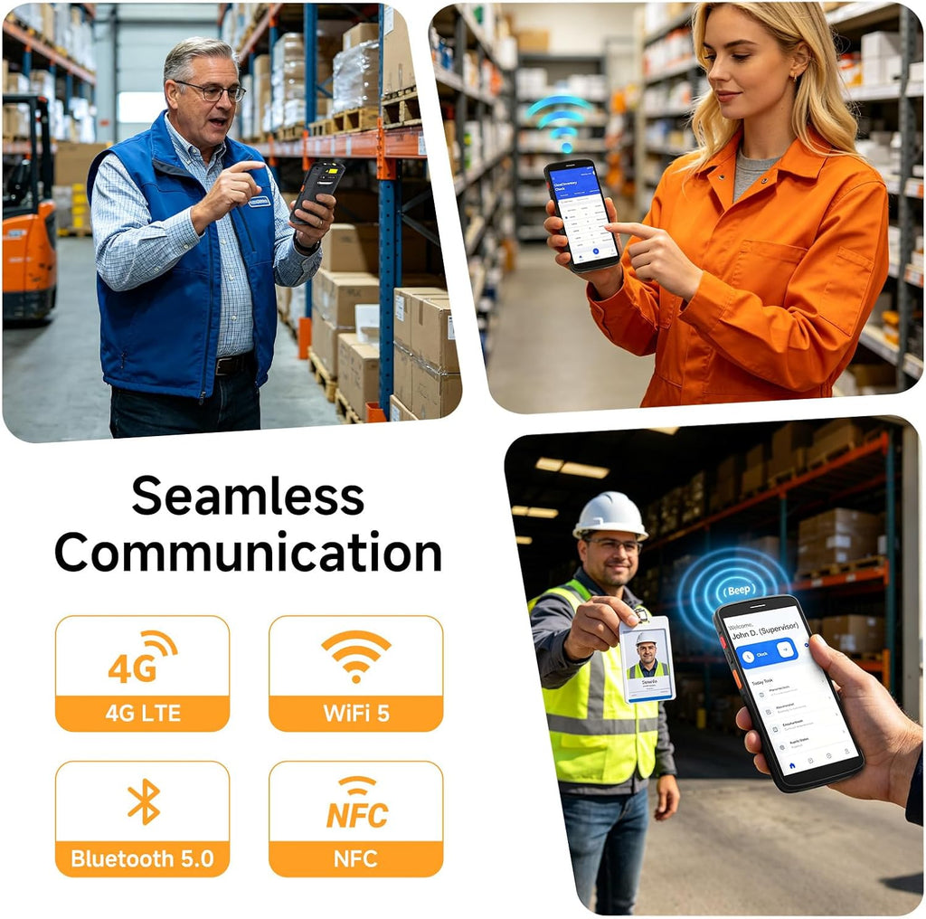 Android 15 Barcode Scanner F2, Handheld PDA w/Zebra SE4710 Scan Engine, 6 Inch Touchscreen Industrial Mobile Computer, IP67 Data Terminal Inventory Scanner for Warehouse Logistics Management