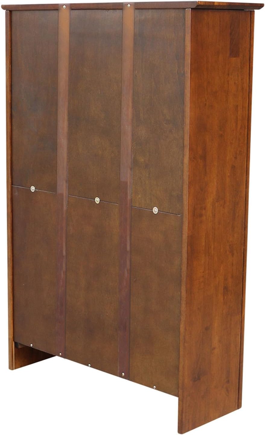 Solid Wood Bookcase 48" High, Adjustable Shelves, Parawood Construction, Easy Assembly, Kitchen/Dining Storage Furniture