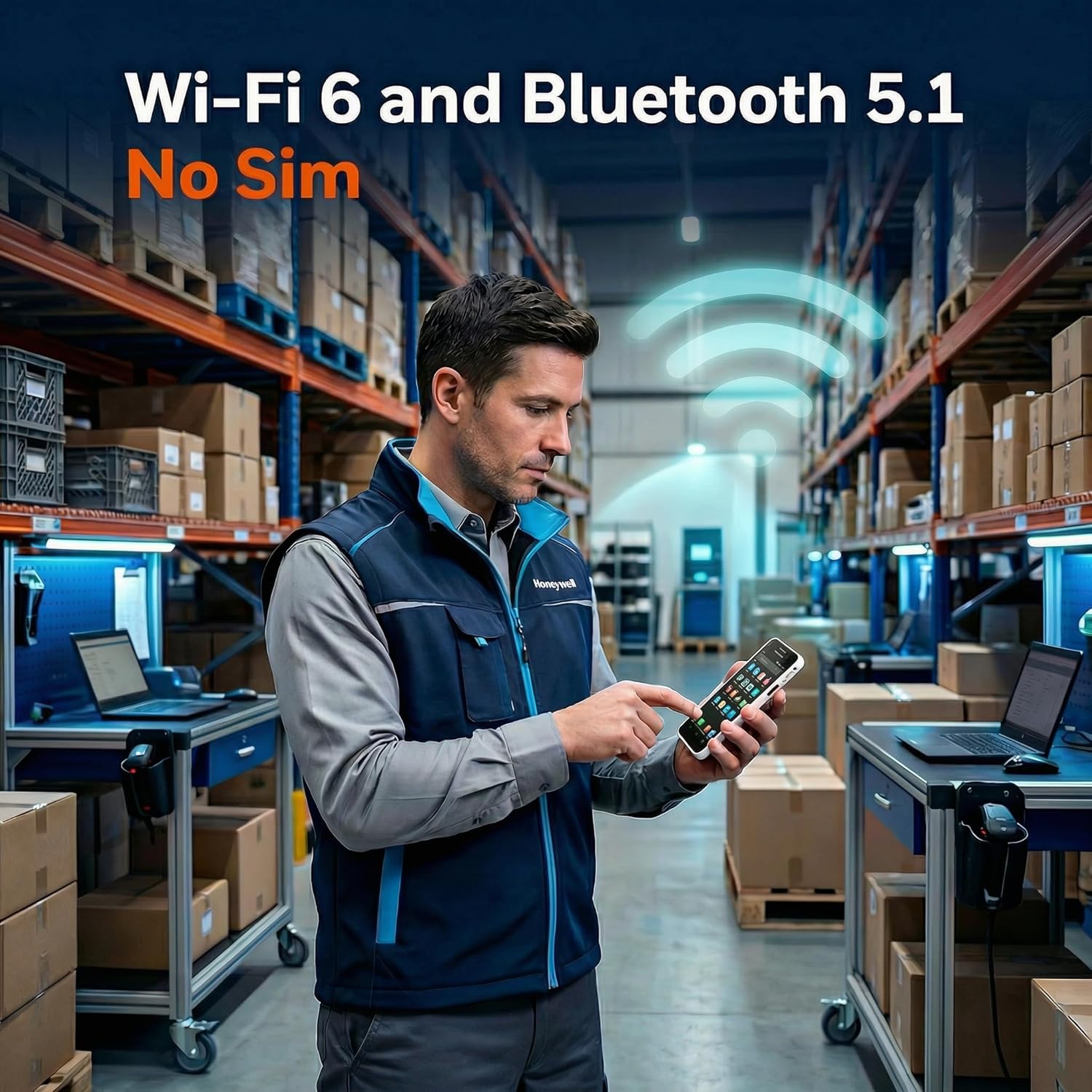 Honeywell CT30XP Rugged PDA Handheld Mobile Computer, Android Scanner with 5.5″ Touchscreen, Wi-Fi 6, Portable Inventory Scanner for Retail (Honeywell CT30+Charging Base)