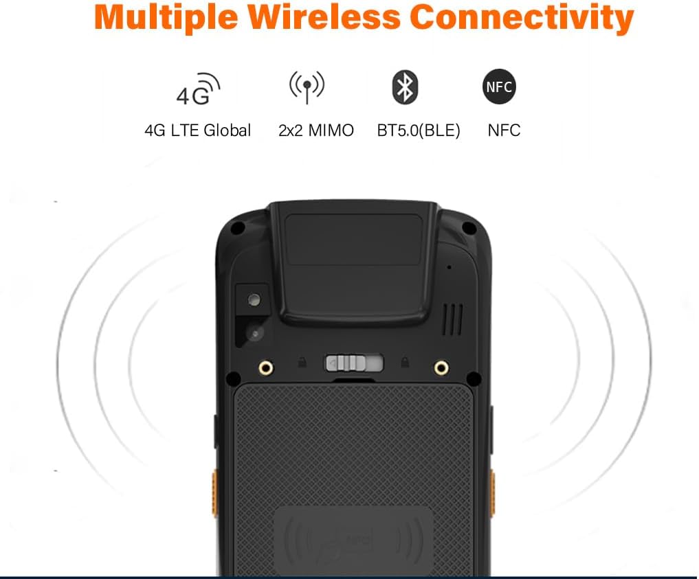 Rugged Android 15 Handheld Barcode Scanner Touch Screen Mobile Computer Portable PDA 1D & 2D Bar Code Reader Wi-Fi & 4G LTE, for Warehouse Inventory Logistics & Assets Tracking