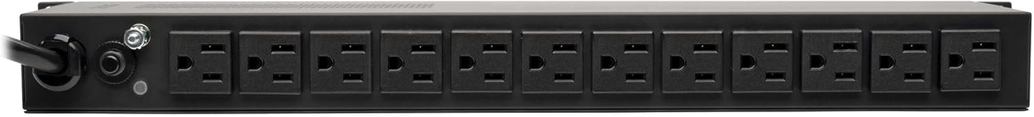 Tripp Lite Metered PDU, 15A, Isobar Surge Suppression, 3840J, 14 Outlets (5-15R), 120V, 5-15P, 15 ft. Cord, 1U Rack-Mount Power (PDUMH15-ISO)