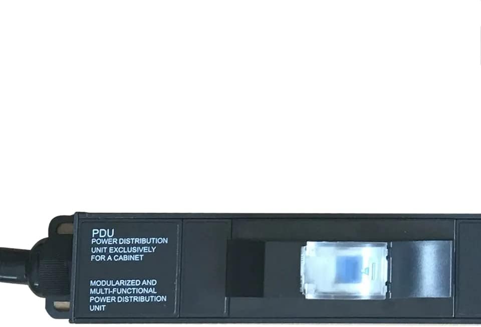 L6-50P 50 Ampere Rack Mounted PDU Power Socket with 8-Position C13 Socket Output Circuit Breaker Protection, Aluminum Alloy Shell 6-Foot 8AWG Cable (C13-08-S)