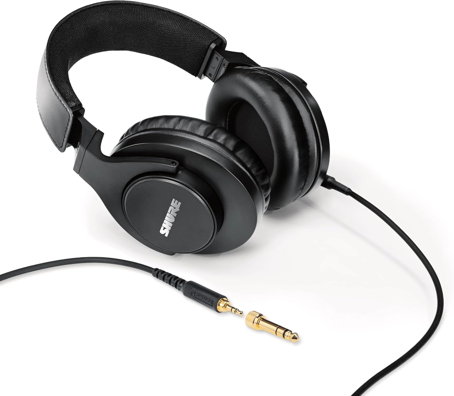 Shure SRH440A Over-Ear Wired Studio Headphones – Professional Monitoring & Recording Earphones with Accurate Frequency Response, Adjustable Collapsible Design, Black