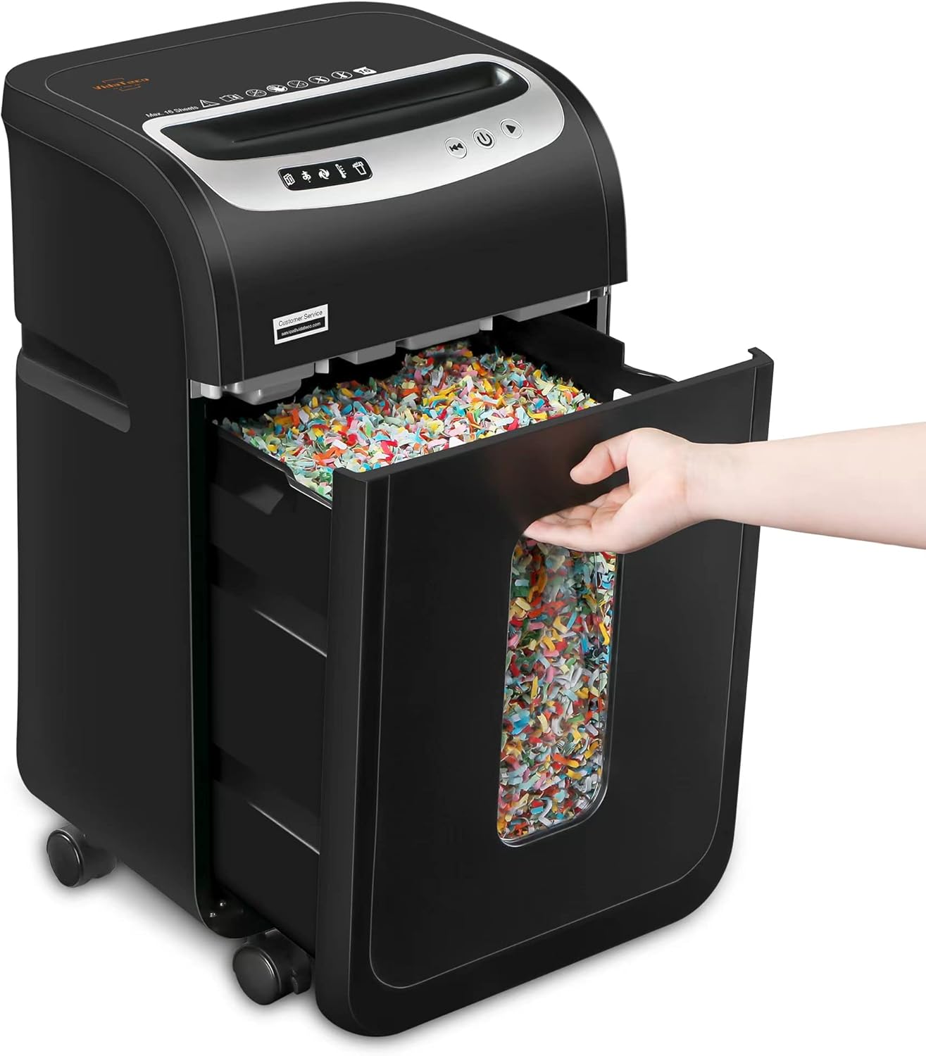 VidaTeco 18-Sheet Paper Shredder for Home Office Heavy Duty with 60 Mins Running Micro Cut, US Patented Cutter, Shred CD/Card with 7.9 Gal Extra Large Bin, AUTO Jam Proof(ETL)