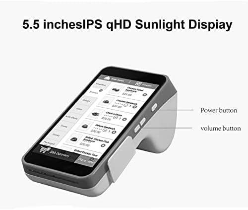 FMURY Terminal pos Handheld pos PDA Built-in Scanner and Thermal Printer NFC Android Machine Speed Printing Bill Supermarket resturant