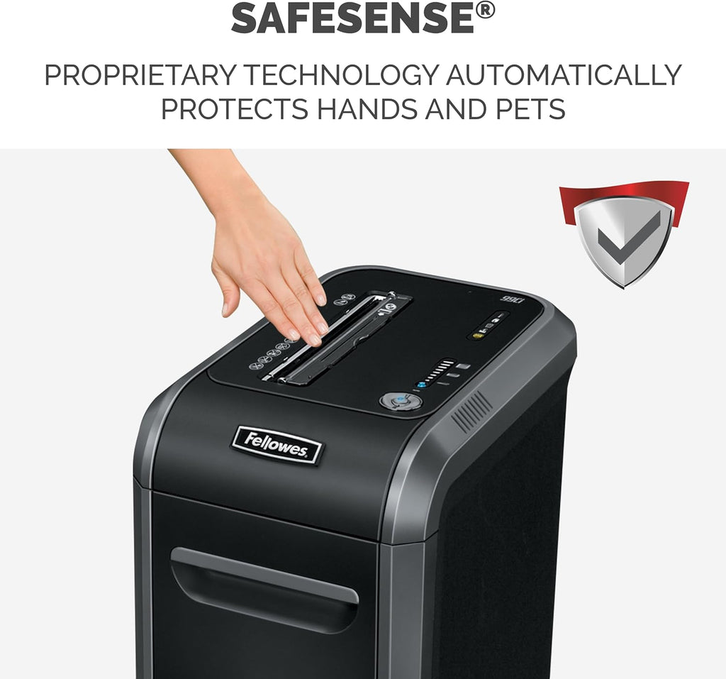 Fellowes Powershred 99Ci 18-Sheet 100% Jam-Proof Heavy Duty Crosscut Paper Shredder Machine for Office and Home, Black/Gray 3229912