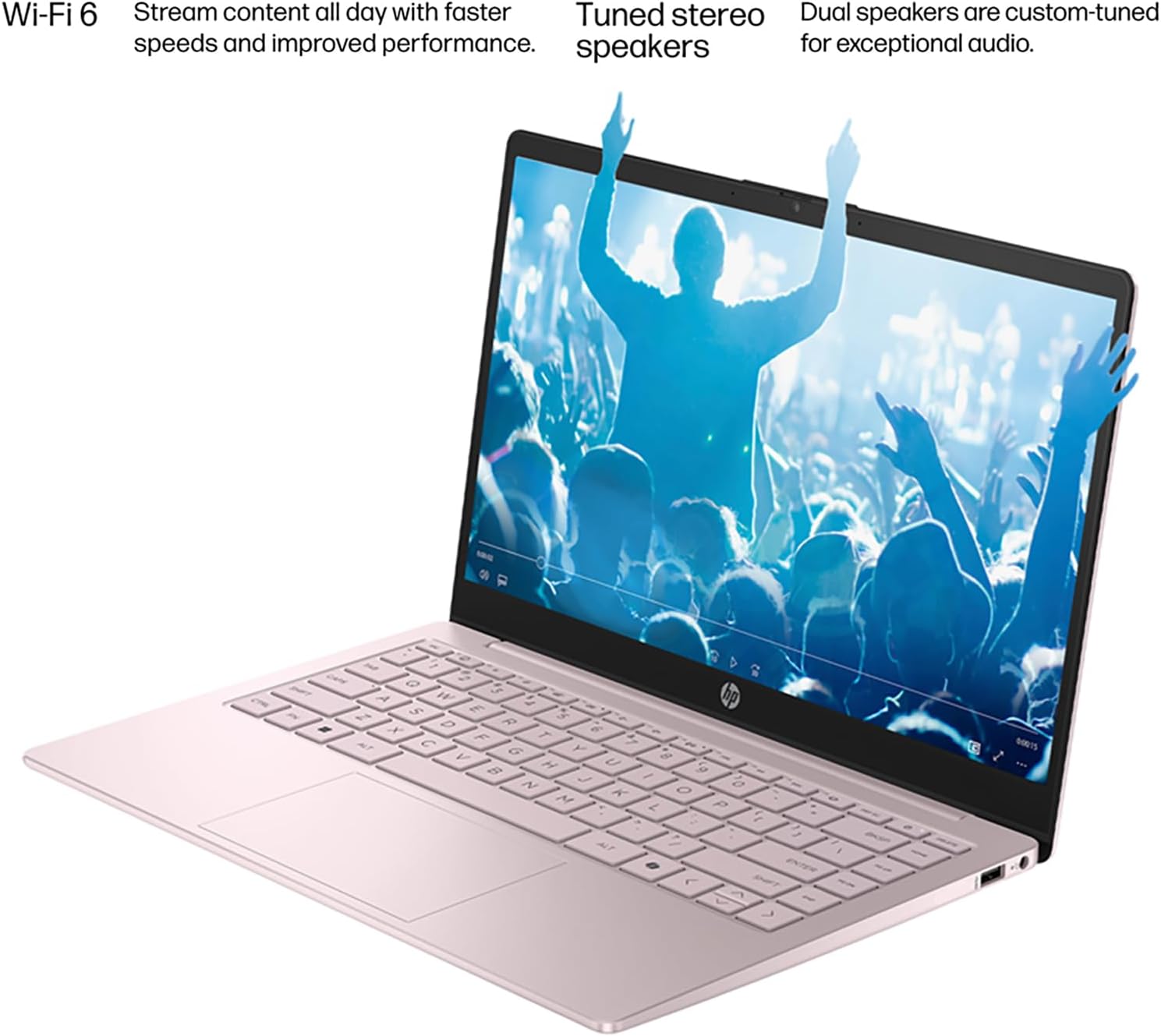 HP 14" Portable Laptop Computer with Intel N150, Microsoft Office 365 Included, 4GB RAM, 128GB Storage, 500GB External HDD, Student Everyday Use, All-Day Battery Life & Fast Charging, Windows 11 Home