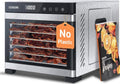 Cosori Food Dehydrator, Bigger Than 7 Trays with Large 6.5 ft² Drying Space, Stainless Steel Trays, 600W Faster Drying, 165°F Dehydrated Dryer for Jerky, Dog Treats, Herbs, Meat, Fruit, Yogurt, Silver