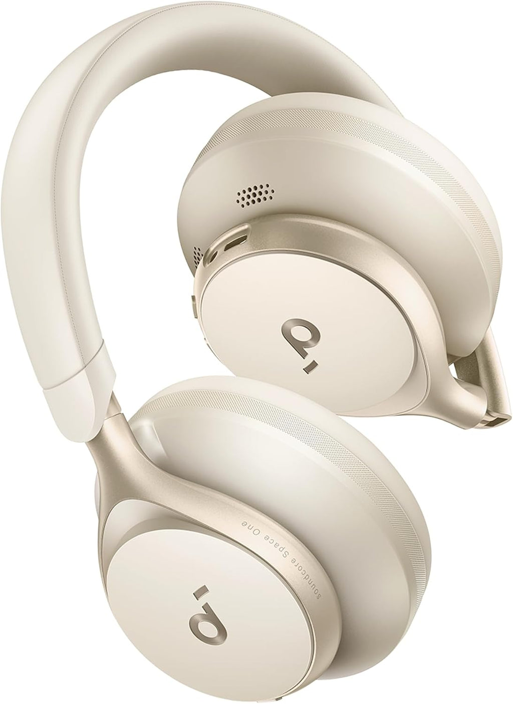 Soundcore by Anker, Space One, Active Noise Cancelling Headphones, 2X Stronger Voice Reduction, 40H ANC Playtime, App Control, LDAC Hi-Res Audio, Comfortable Fit, Clear Calls, Bluetooth 5.3 (White)