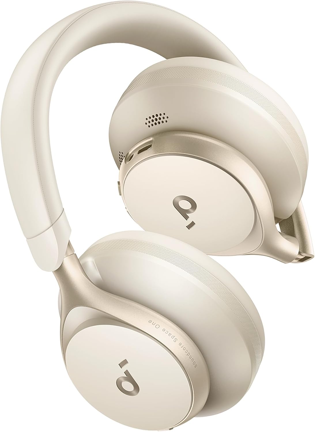 Soundcore by Anker, Space One, Active Noise Cancelling Headphones, 2X Stronger Voice Reduction, 40H ANC Playtime, App Control, LDAC Hi-Res Audio, Comfortable Fit, Clear Calls, Bluetooth 5.3 (White)