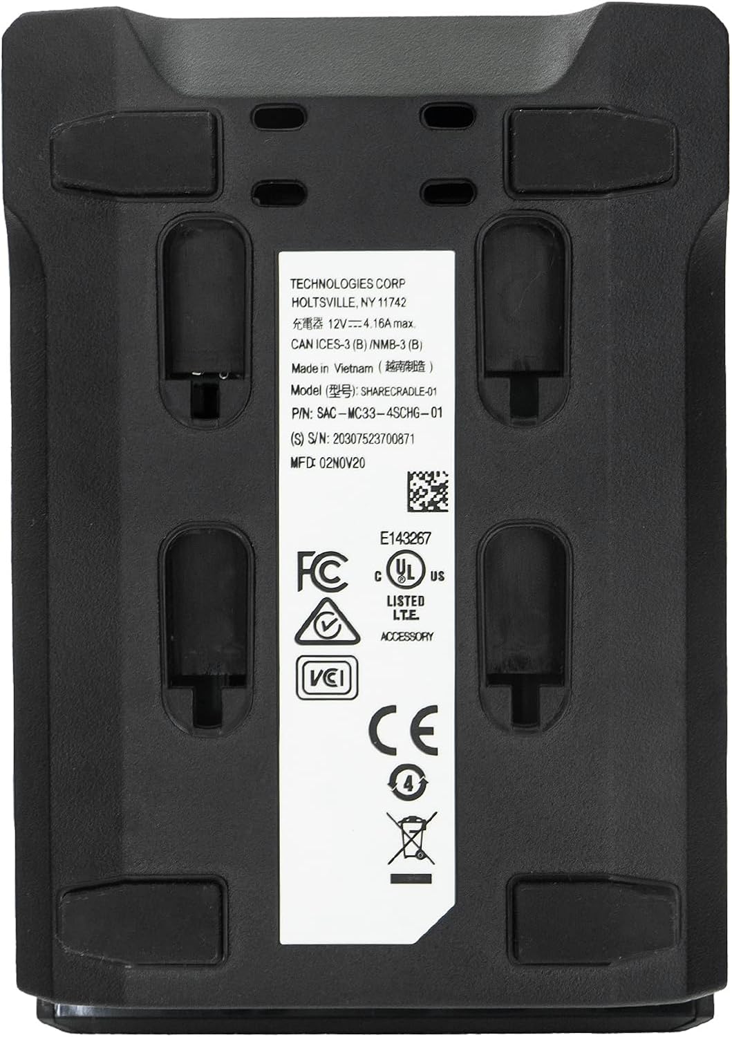 4 Slot Battery Charging Cradle Kit with Power Supply for Zebra MC3200 MC3300 Handheld PDA Barcode Scanner,Safe Stable Charger