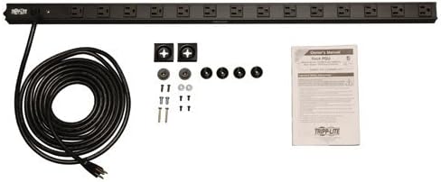 Tripp Lite Basic PDU, 1.44kW Single-Phase, 120V, 14 Outlets (5-15R), NEMA 5-15P Input, 15 ft. Cord, 0U Vertical Rack-Mount Power (PDUV15)