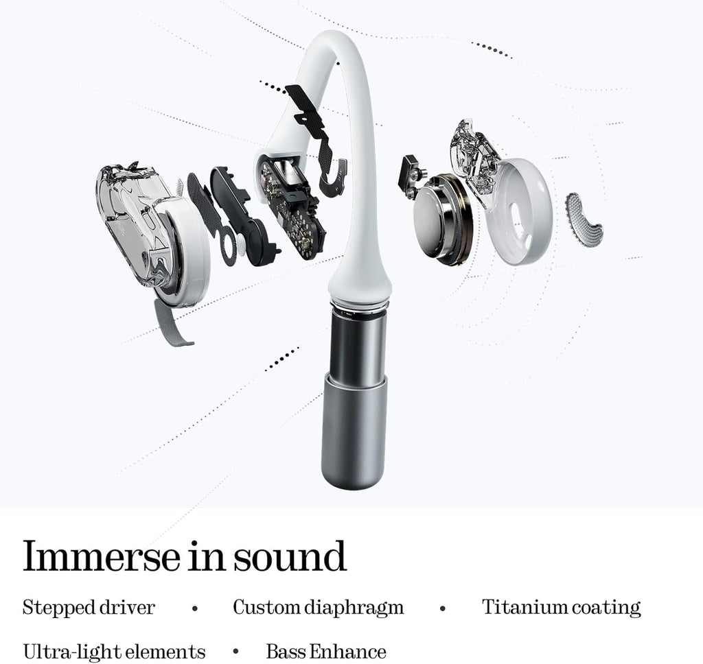Nothing Ear (open) Ultra-light Open Ear Headphones with Adjustable Earhooks, Multipoint Connection Bluetooth Earbuds with Clear Voice Technology for AI Calls, IP54, Fast Charging, ChatGPT Supported