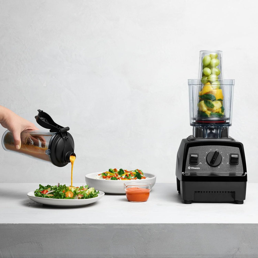 Vitamix Personal Cup Adapter, BPA-Free, Dishwasher-Safe, Two 20-Ounce Blender Cups, Two Lids, and One Blender Adapter with Stainless-Steel Blades, Not Compatible with Ascent or Venturist Series