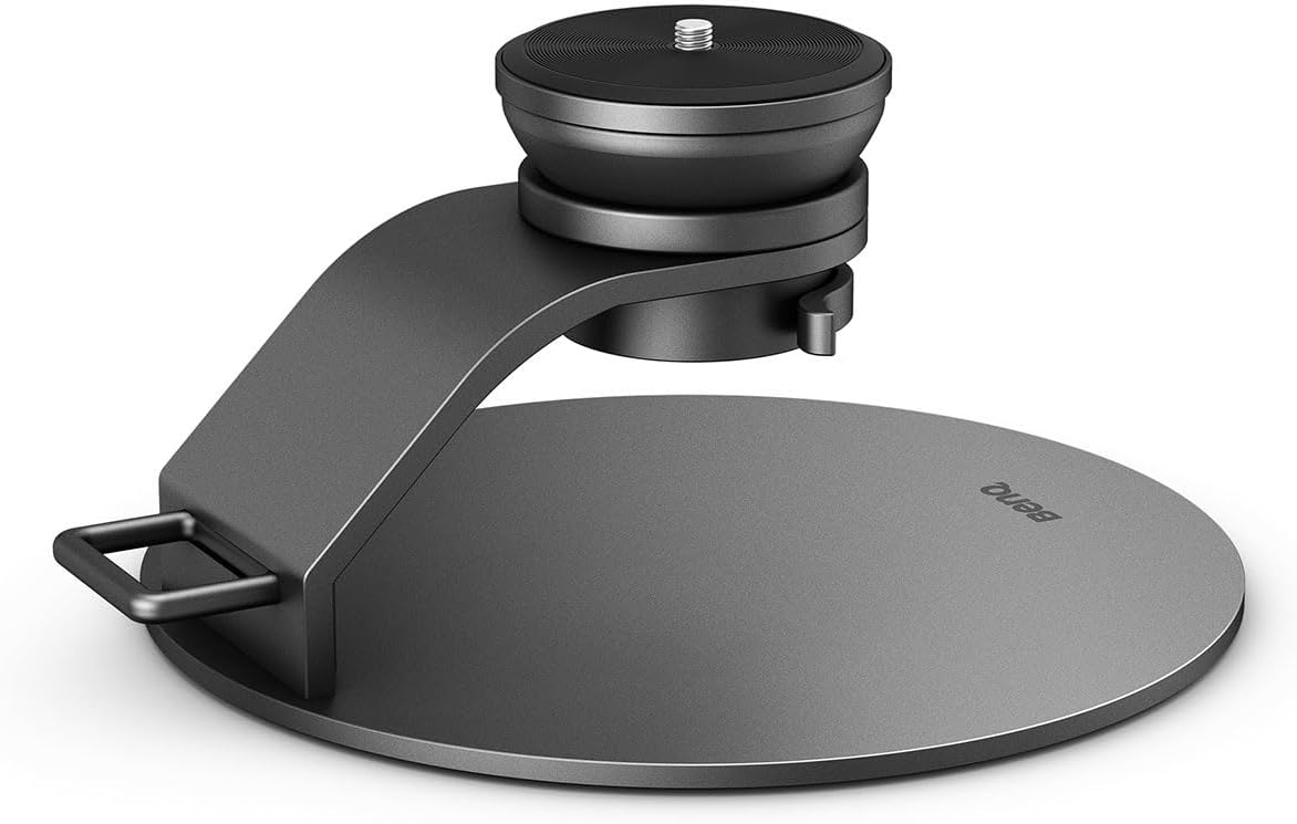 BenQ Desktop Projector Stand – Portable, Stable Design, Tilt 20°, Rotate 360°, Lock with Switch, 1/4" Screw, Metal Base, Anti-Slip Pads, for GP520 and Other Projectors