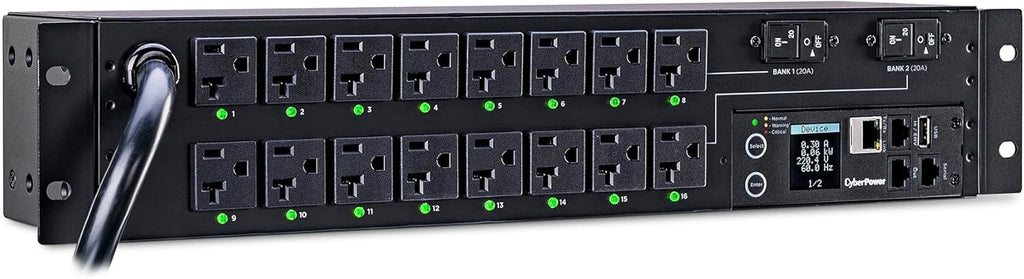 CyberPower PDU41003 Switched PDU, 120V/30A, 16 Outlets, 2U Rackmount