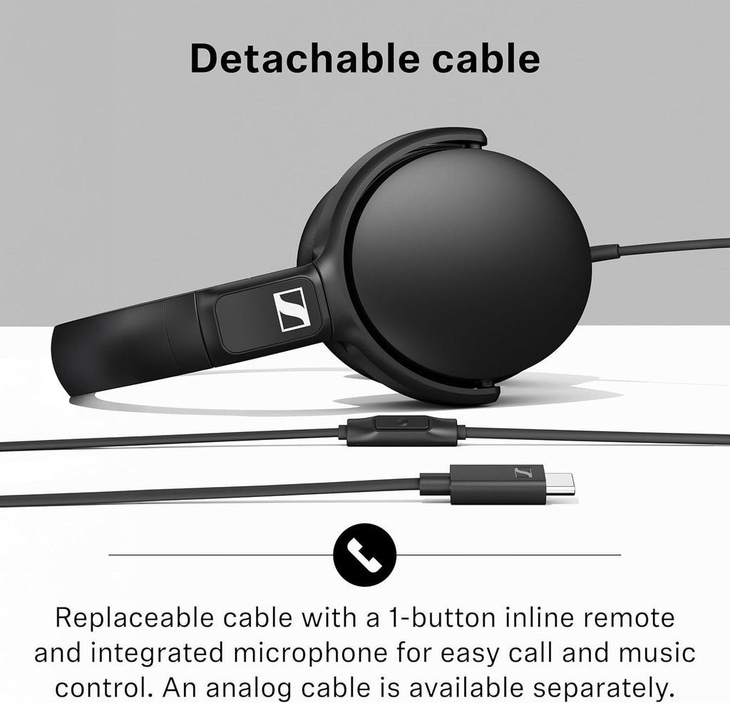 Sennheiser HD 400U - Wired Over-Ear Headphone with Smart Remote, Black