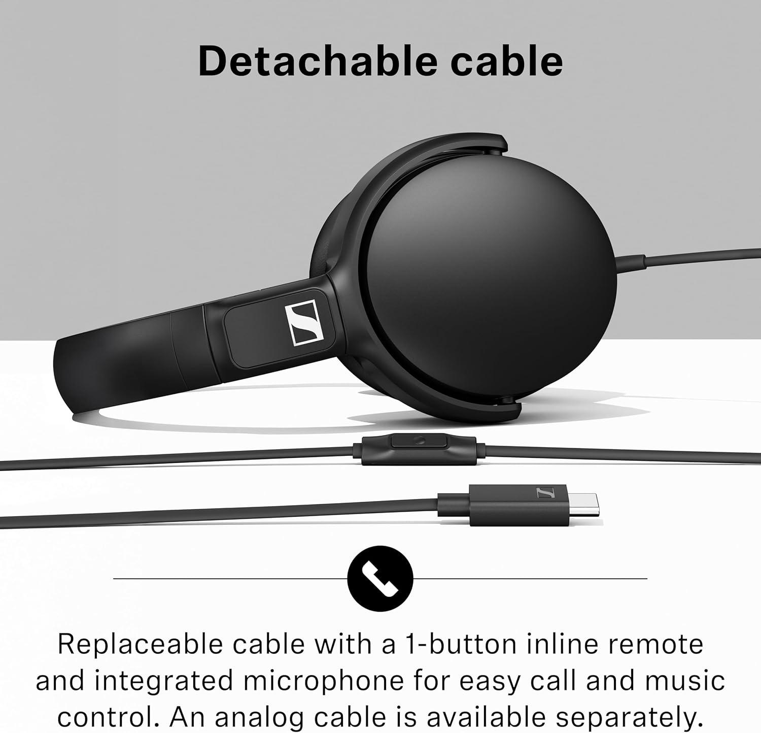 Sennheiser HD 400U - Wired Over-Ear Headphone with Smart Remote, Black