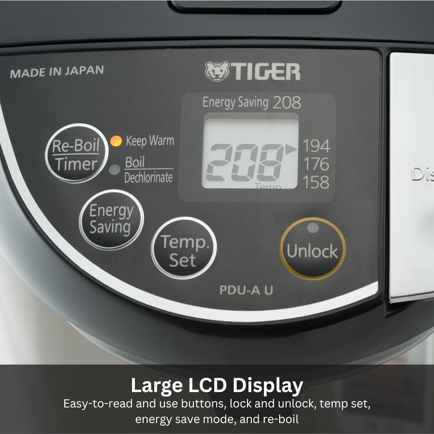 Tiger PDU-A40U Electric Water Boiler and Warmer (135 oz, Black)