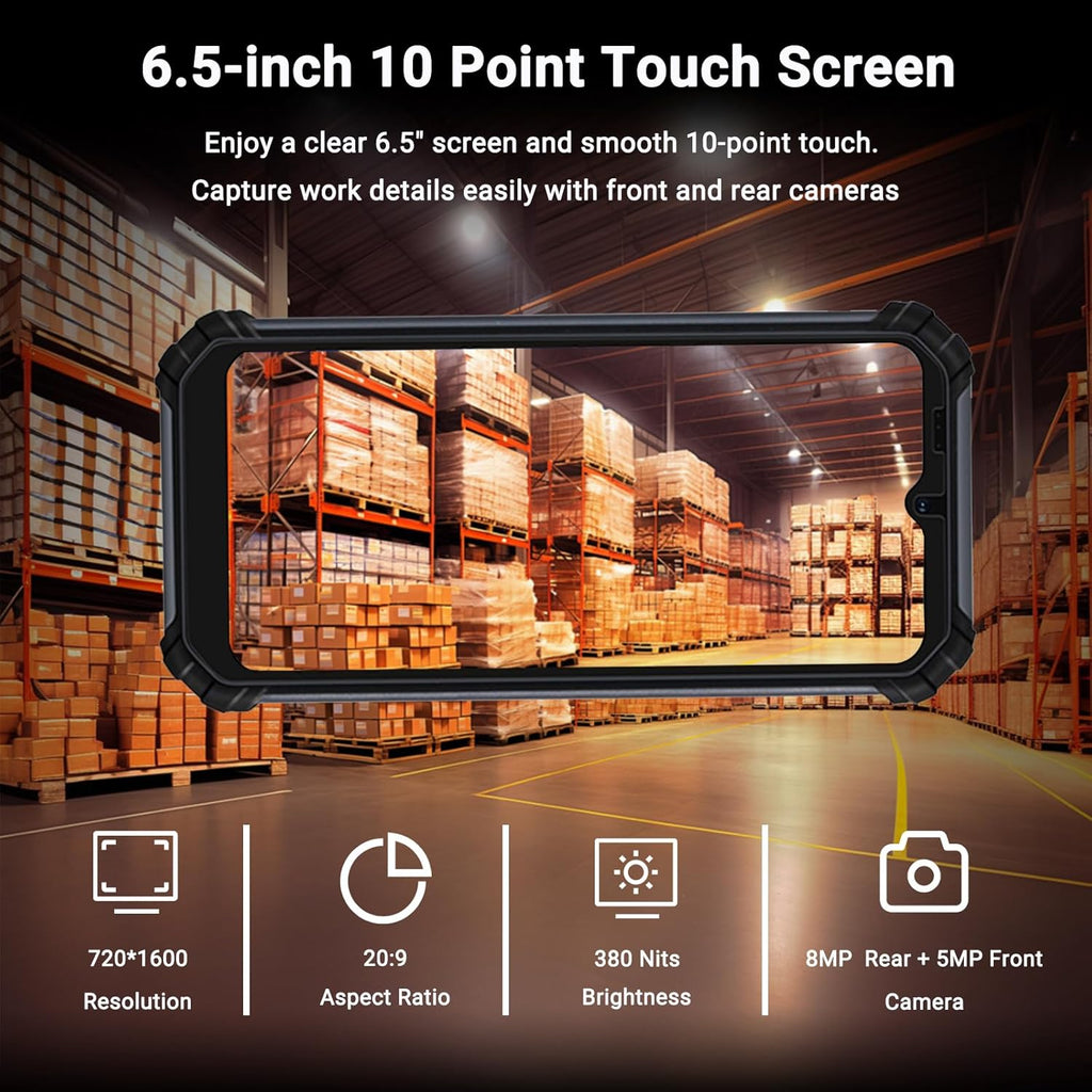 SH66 Win 11 Handheld Terminal with N1 Barcode Scanner, 1D/2D QR Inventory Scanner Data Terminal, 16GB+512GB Industrial PDA Work PC for WMS, Retail (SH66, 16GB+512GB, w/2D)