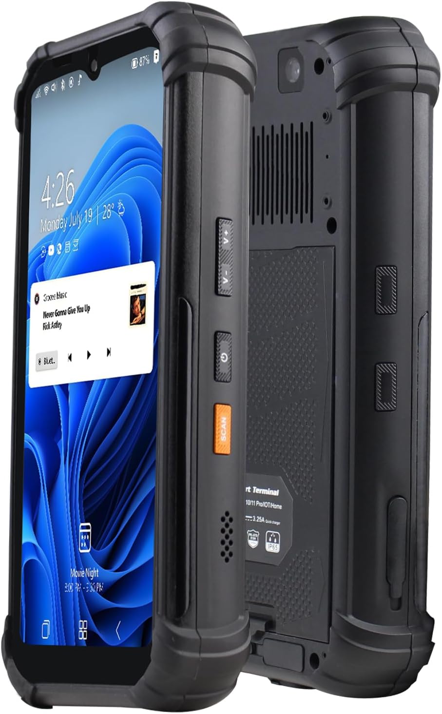 SH66 Win 11 Handheld Terminal, N150 CPU, 8GB+256GB, 6.5" Rugged Data Terminal PDA, 4G LTE/GPS/Wi-Fi 6/Bluetooth 5.2, 5000mAh Detachable Battery (SH66, 8GB+256GB)