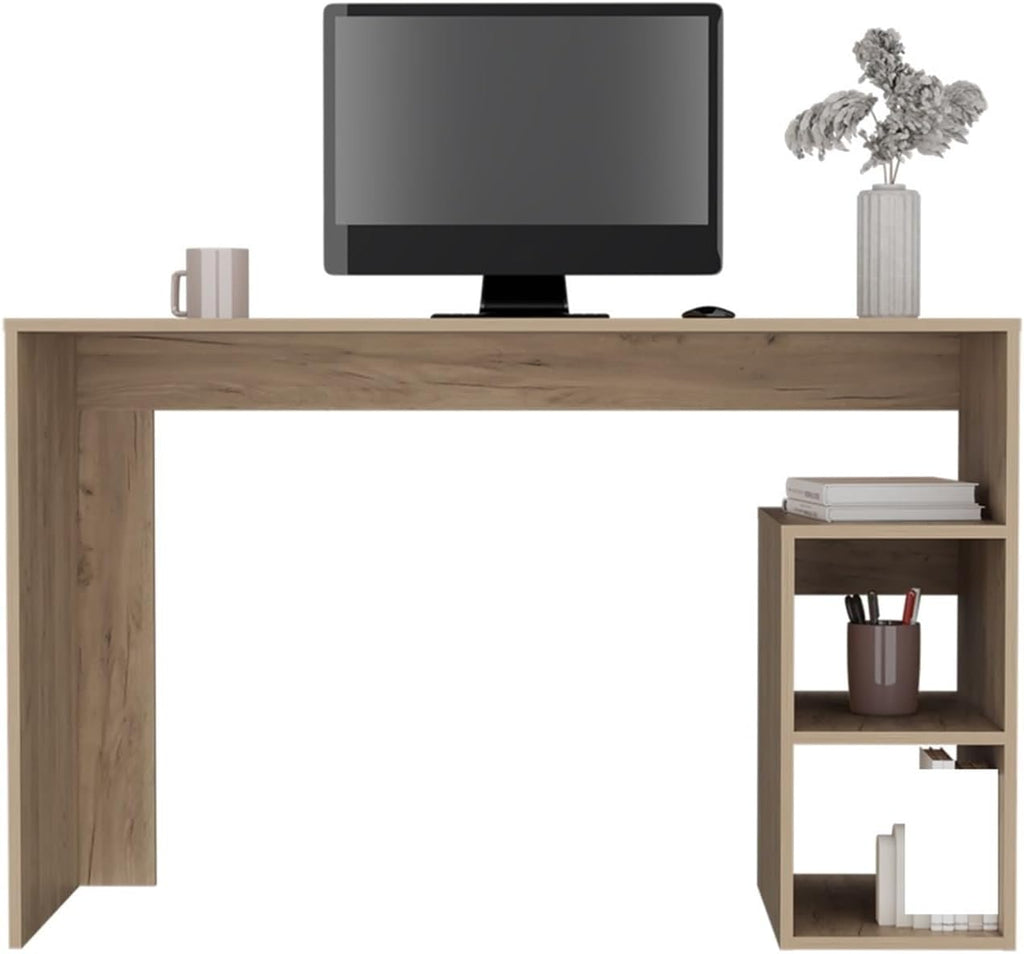 Workspace for Work Study Writing .Office Computer Desk, Light Pine