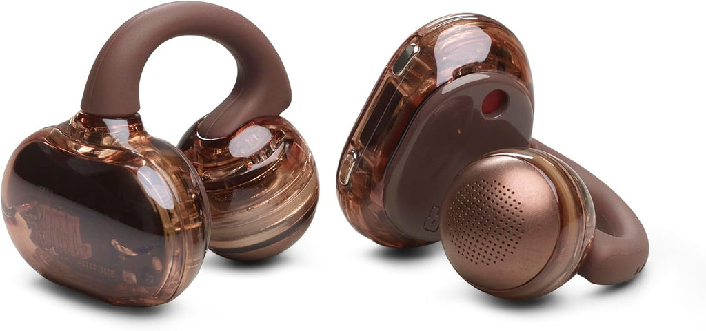 JBL Soundgear Clips - True Wireless Open-Ear Headphones, Dynamic Sound with bass Boost, All-Day Comfort, 4-mic Crisp, Clear Calls 2.0 with AI-Trained Algorithm, IP54 Water and dust Resistant (Copper)