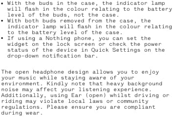 Nothing Ear (open) Ultra-light Open Ear Headphones with Adjustable Earhooks, Multipoint Connection Bluetooth Earbuds with Clear Voice Technology for AI Calls, IP54, Fast Charging, ChatGPT Supported