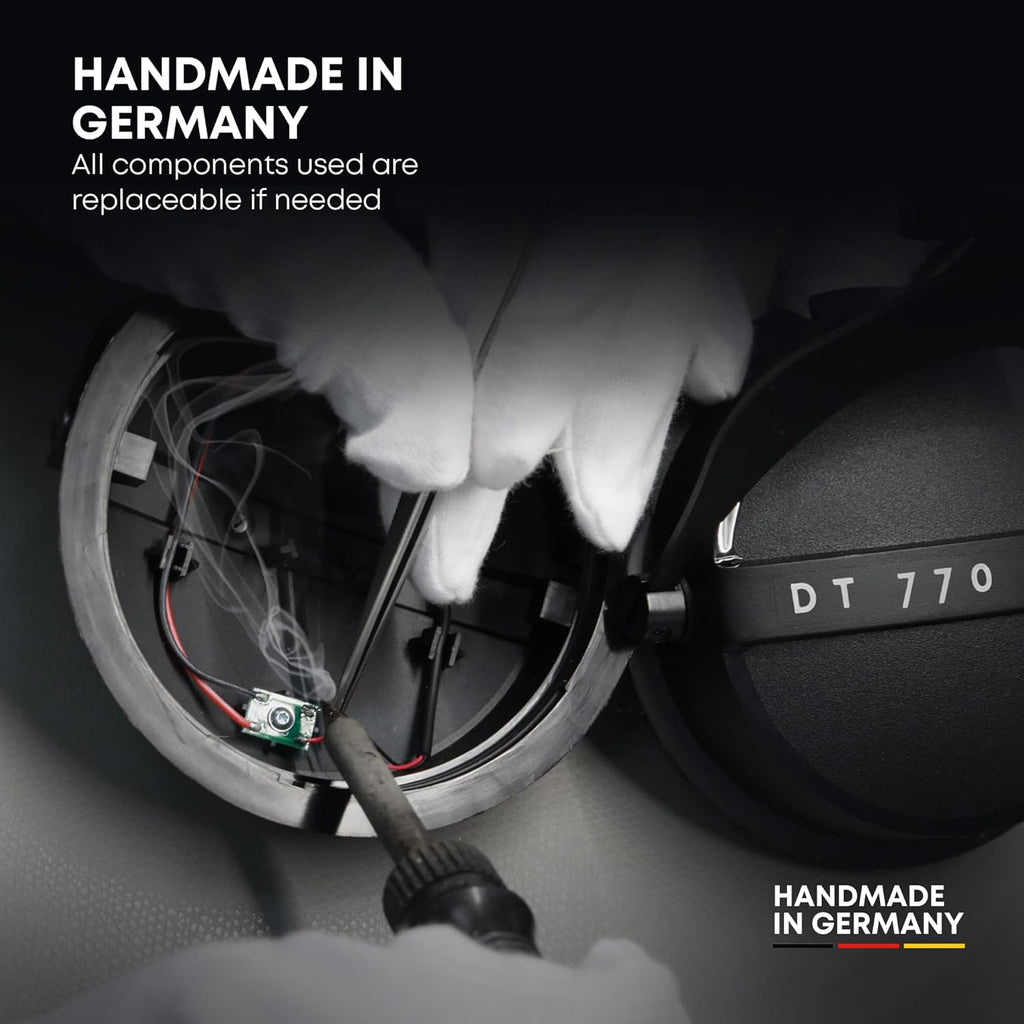 beyerdynamic DT 770 Pro X Wired Over-Ear Headphones, 48 Ohm, Closed-Back Professional Recording Studio Monitor. Recording, Monitoring, Sound Isolation, Handmade in Germany. Black
