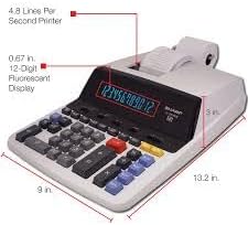 Sharp EL2360PIII Commercial Printing Calculator - 12 Digit Display