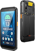 Android 13 Barcode Scanner PDA: HS7 Scan Engine 5.45" HD Display 4GB+64GB IP66 Waterproof 5100mAh Battery Warehouse Retail Handheld Computer P500