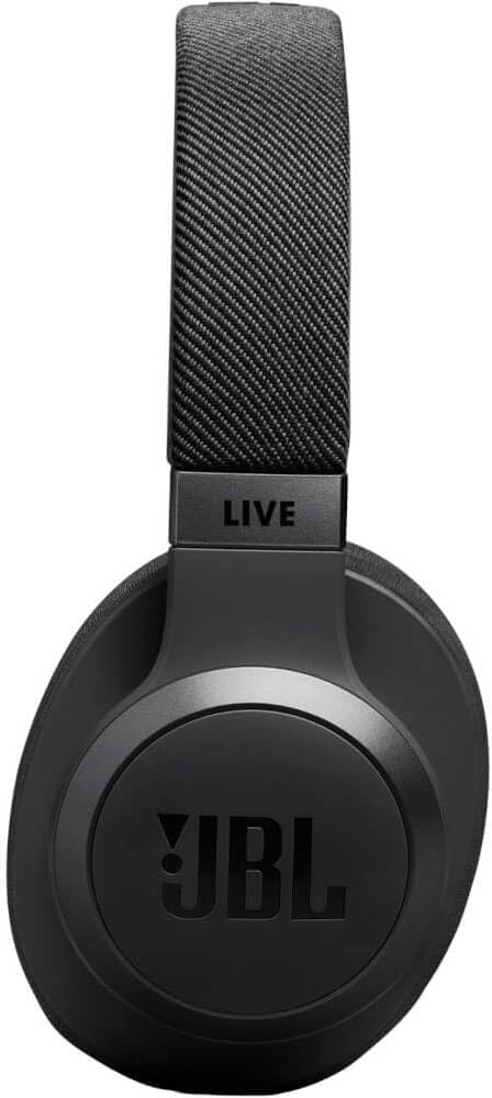 JBL Live 770NC - Wireless Over-Ear Headphones with True Adaptive Noise Cancelling with Smart Ambient, Up to 65 Hours of Battery Life, Comfort-fit Fabric Headband & Carrying Pouch (Black) (Renewed)
