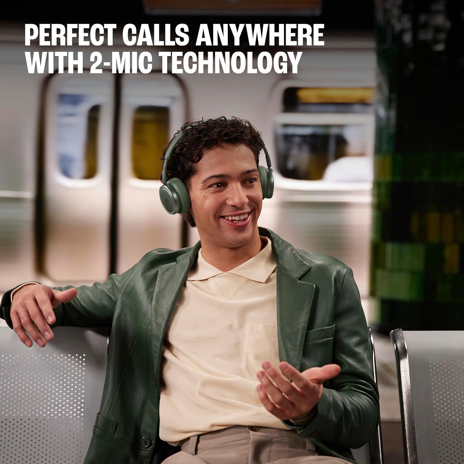 JBL Live 680NC - Wireless on-Ear True Adaptive Noise Cancelling Headphones, JBL Signature Sound with Hi-Res Audio, 2-mic Perfect Calls 2.0 with AI-Trained Algorithm, & Personi-Fi 3.0 (White)