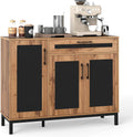 Giantex 48" Buffet Cabinet with Storage, 3-Door Large Farmhouse Sideboard with Drawer, Removable Shelves, Accent Buffet Table for Entryway Coffee Bar, Kitchen, Entryway, Living Room