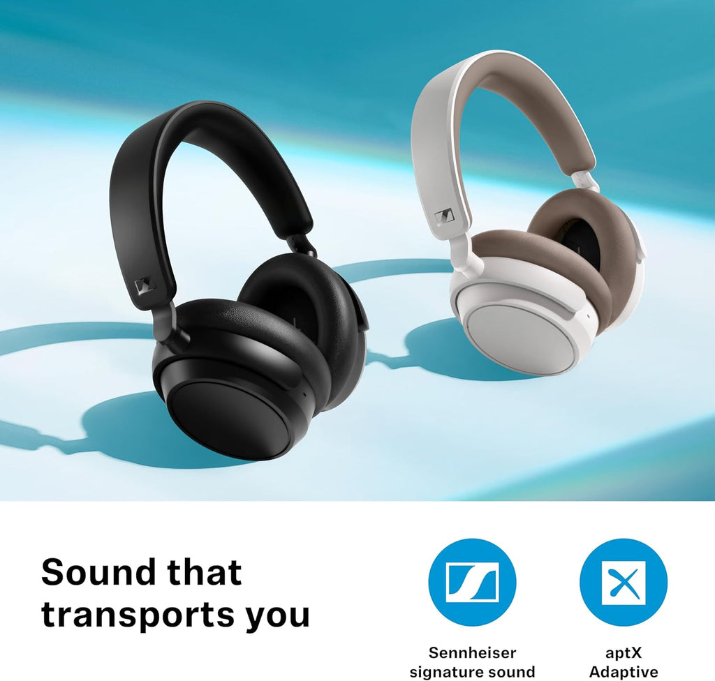 Sennheiser ACCENTUM Plus Wireless Bluetooth Headphones Noise Cancelling - Quick-Charge Feature, 50-Hr Battery Playtime, Adaptive Hybrid ANC, Bluetooth Over Ear Headphones for Traveling, School, Black