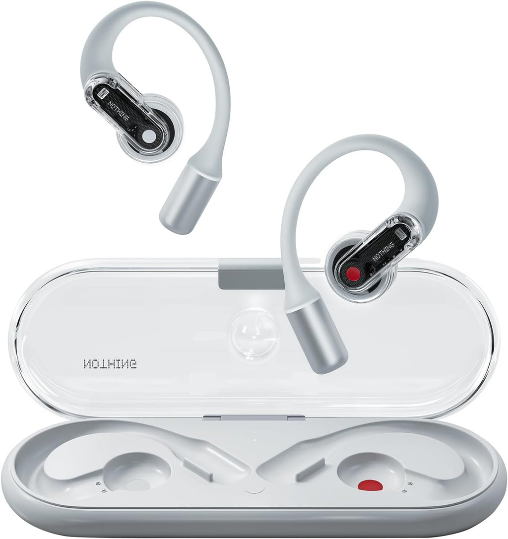 Nothing Ear (open) Ultra-light Open Ear Headphones with Adjustable Earhooks, Multipoint Connection Bluetooth Earbuds with Clear Voice Technology for AI Calls, IP54, Fast Charging, ChatGPT Supported