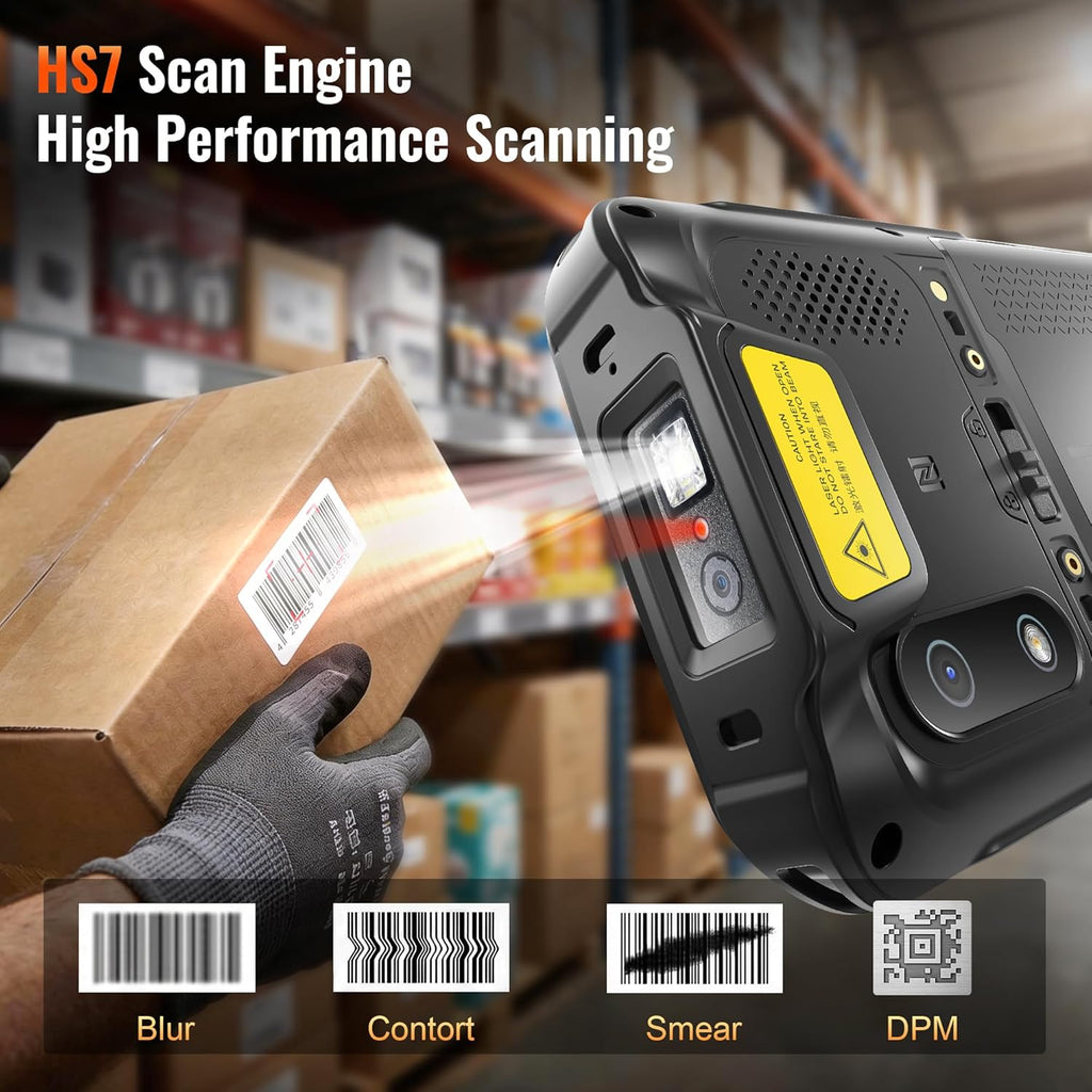 Android 13 Barcode Scanner PDA: HS7 Scan Engine 5.45" HD Display 4GB+64GB IP66 Waterproof 5100mAh Battery Warehouse Retail Handheld Computer P500