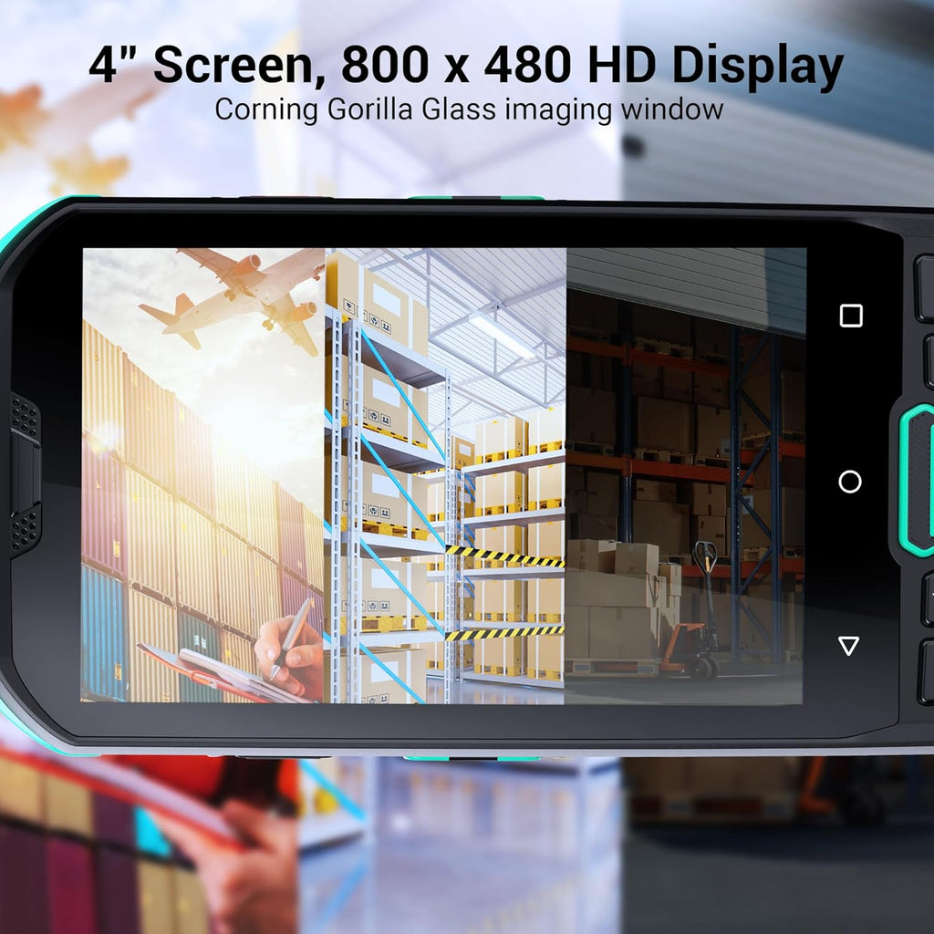 Android 13 Barcode Scanner PDA: with HS7 Scan Engine 26 Keys 4" Touch Screen 5100mAh Battery IP67 Rugged 2D Handheld Computer for Warehouse Logistics Industrial Use P400
