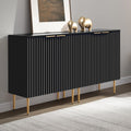SICOTAS 57" Modern Sideboard Buffet Cabinet - Elegant Storage Credenza with 4 Doors & Adjustable Shelf, Space-Saving Console Coffee Bar Table for Entryway, Kitchen, Living Room or Hallway