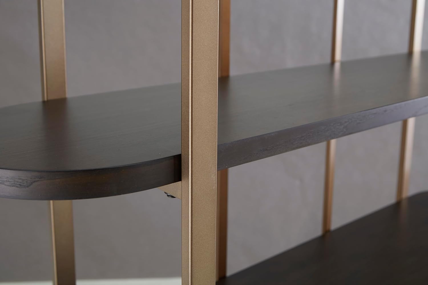 Signature Design by Ashley Brentmour 72" H Bookcase, Metallic & Dark Brown
