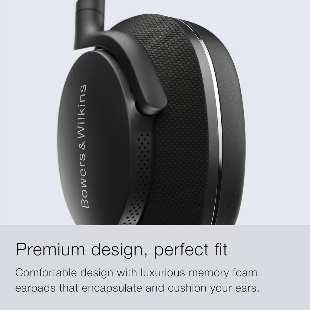 Bowers & Wilkins Px7 S2 Over-Ear Headphones - Advanced Noise Cancellation, Technical Fabrics, 30-Hour Battery Life, 15-Min Quick Charging, Black (Renewed)
