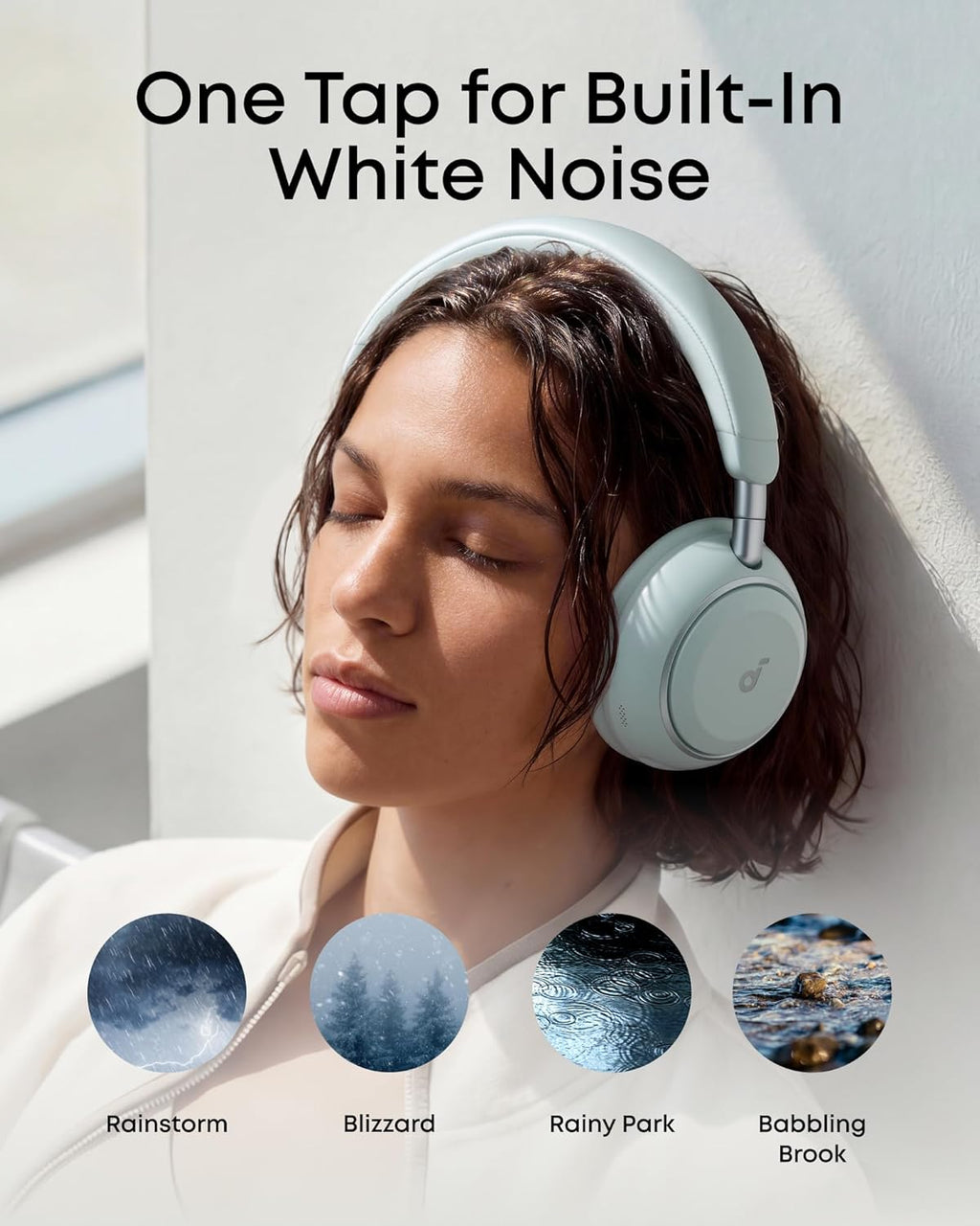 Soundcore Space 2 by Anker, Active Noise Cancelling Headphones, Comfortable Fit, 50H Playtime, LDAC Hi-Res Wireless Audio, Dual Connection, Clear Calls, Bluetooth 6.1, Nap Mode, Wearing Detection